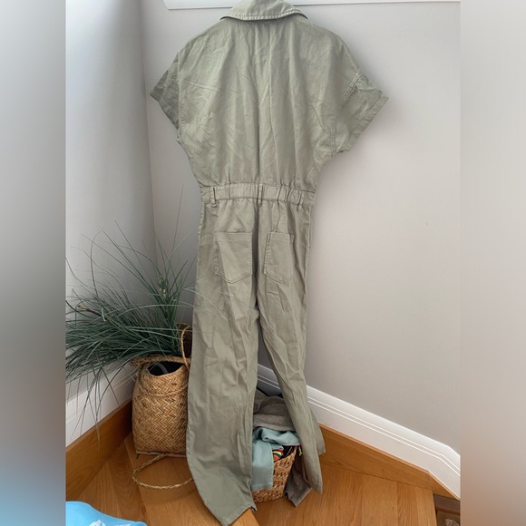 NWT Zara Khaki green jumpsuit size M - Picture 7 of 9